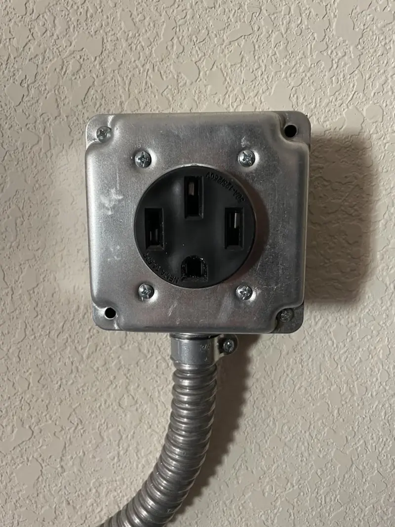 NEMA 14-50 outlet installed for Electrical Panel Upgrade in Lakeside